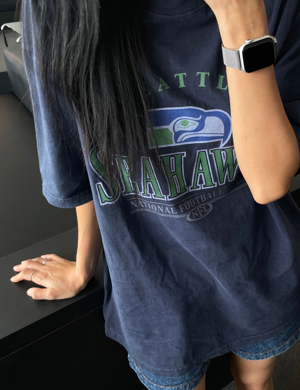 시애틀 오버핏 피그먼트 반팔 티셔츠
